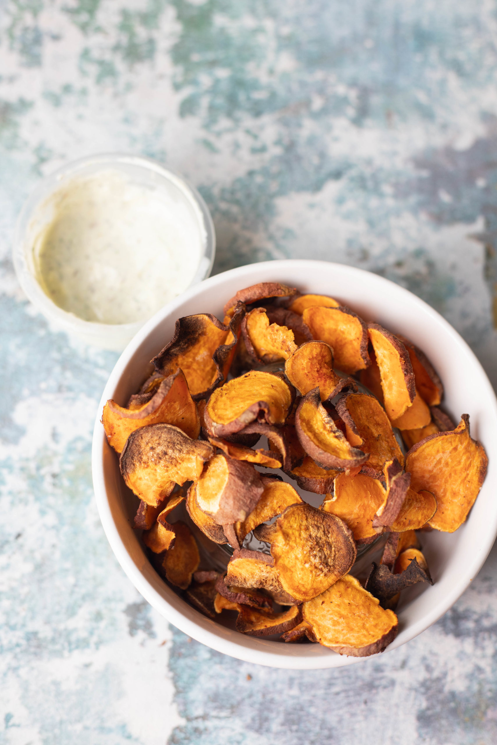 Crispy Baked Sweet Potato Chips