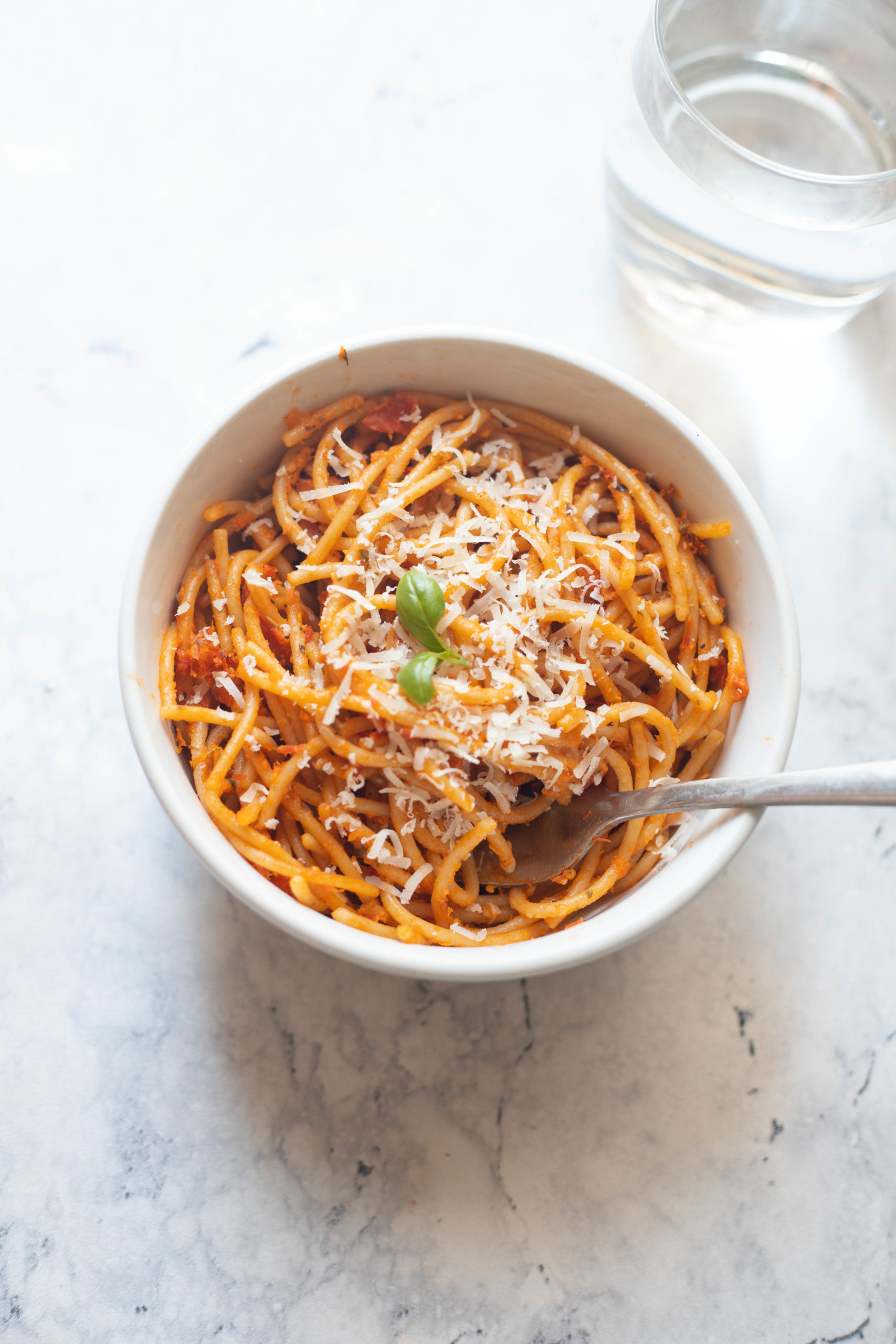 Roasted garlic tomato pasta recipe