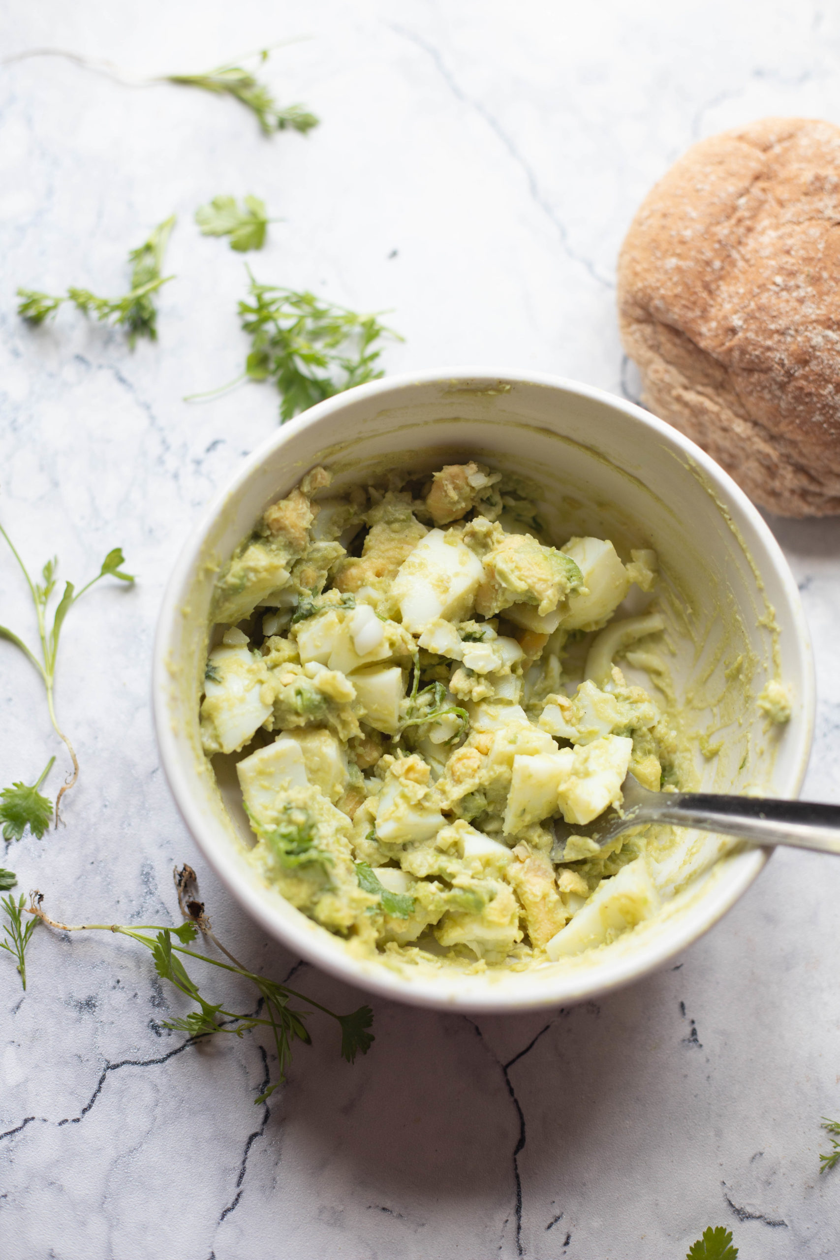 No Mayo avocado egg salad