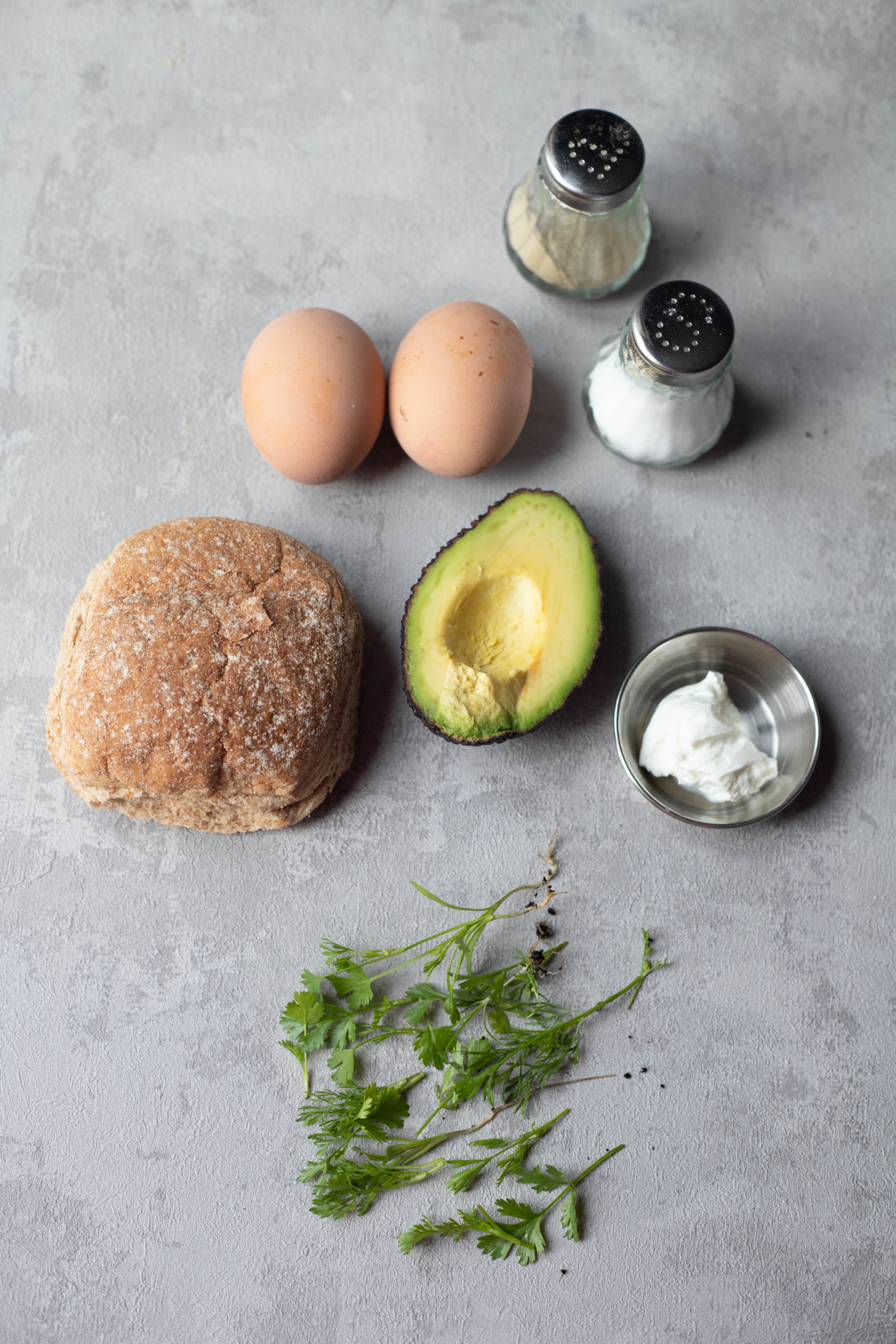 ingredients for avocado egg salad