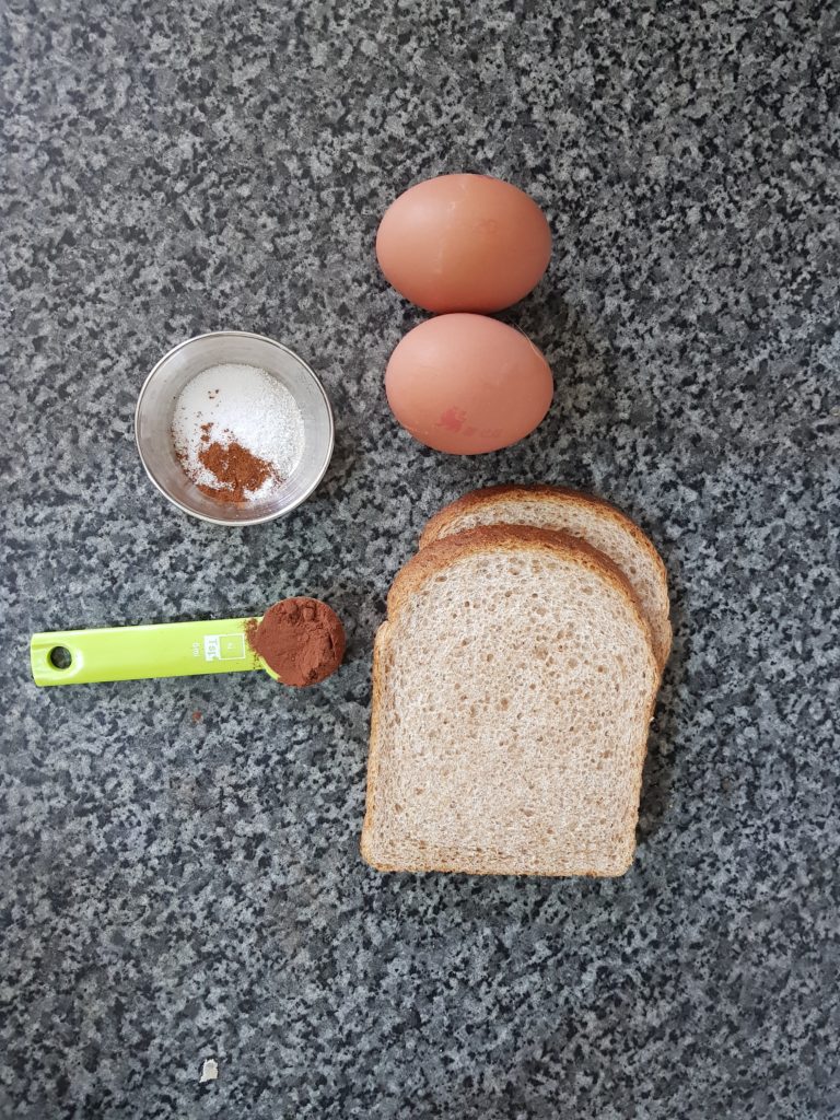 Ingredients for Chocolate French Toast