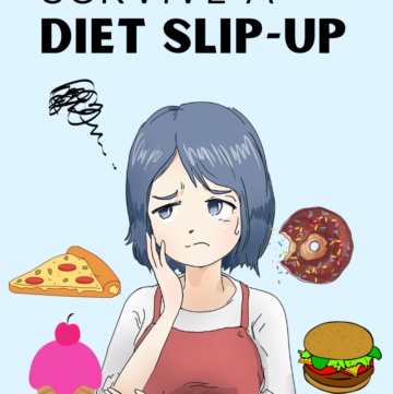 image of a girl worried with diet slip-up