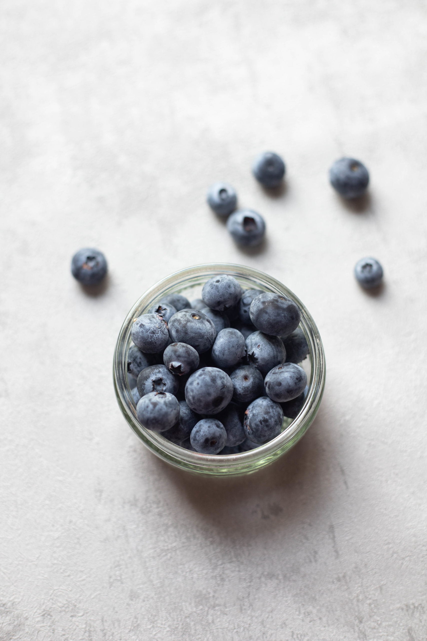 blueberries in a glass jar