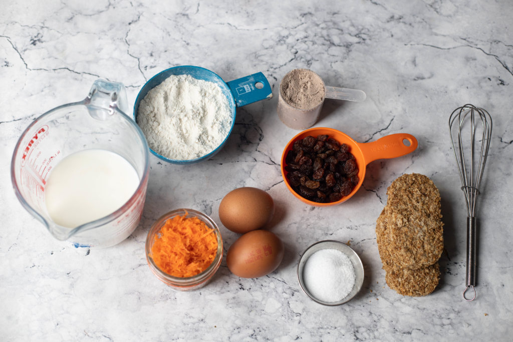 Ingredients for weetabix carrot cake