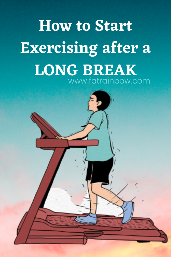 start exercise after a long break - an image showing a lad running on treadmill