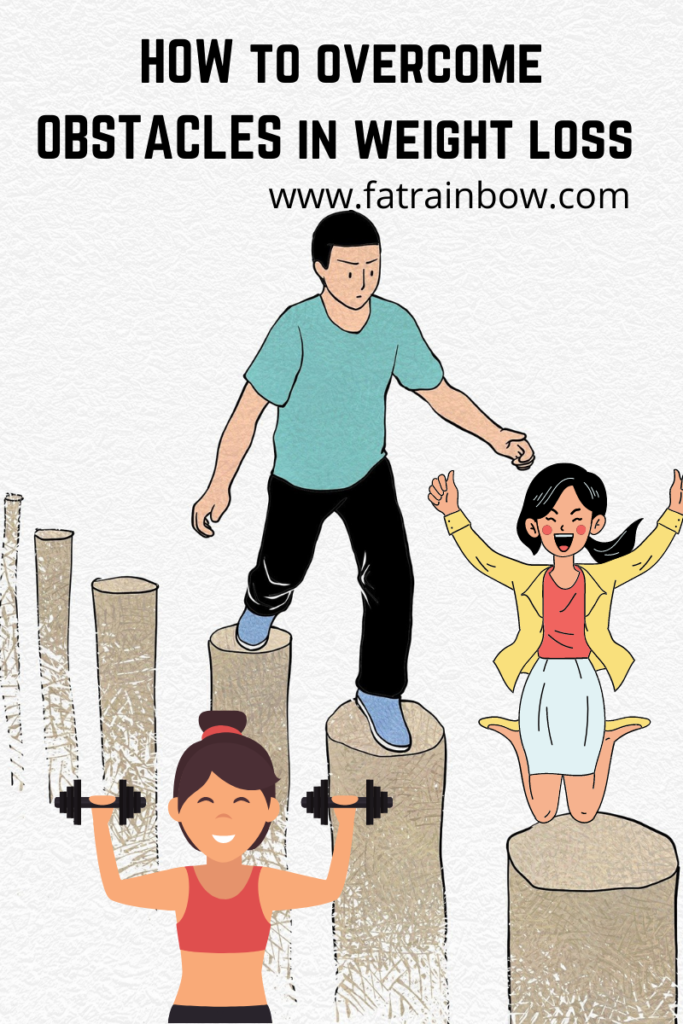 decorative image showcasing obstacles to losing weight