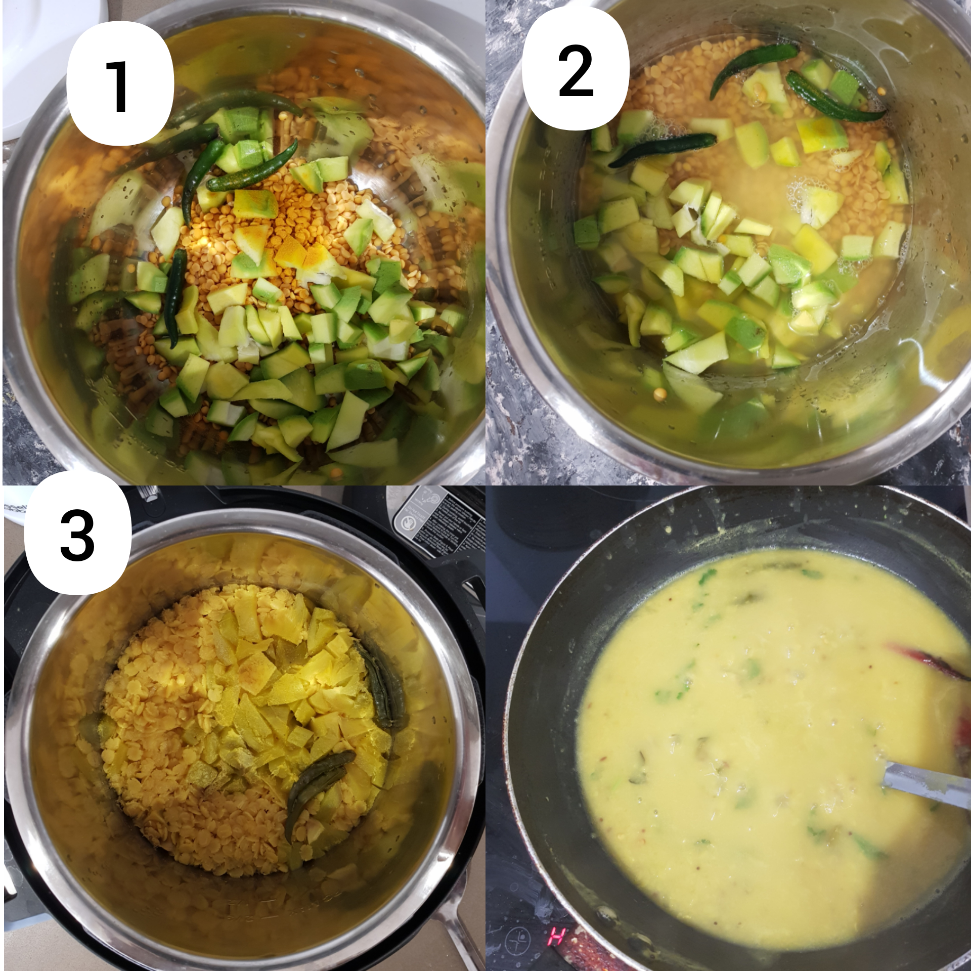 step by step recipe for raw mango dal recipe