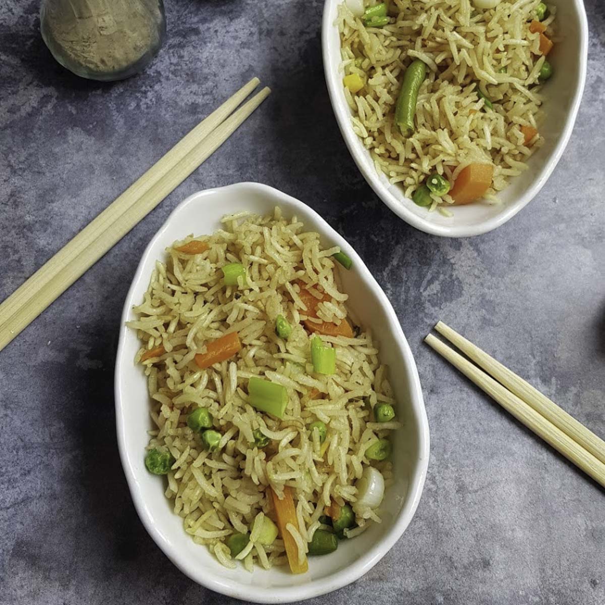 Healthier one-pan baked fried rice